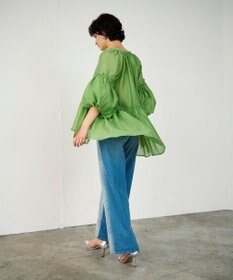 GRACE CONTINENTAL ギャザーカフタントップ