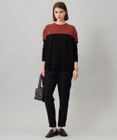 ICB 【UVカット・防シワ・洗える】ライトダブルクロス ドロストパンツ