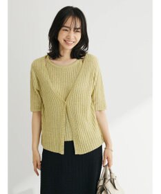 Green Parks テープヤーンドッキングニットプルオーバー