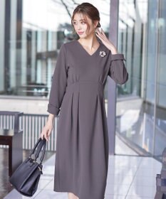 Tiaclasse 【洗える】ハイストレッチジョーゼットワンピース