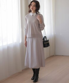 組曲 S 襟付きニットアップ