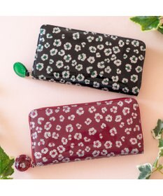 tsumori chisato CARRY グリッターフラワー ラウンドファスナー 長財布