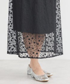 earth music&ecology シアーレースレイヤードスカート