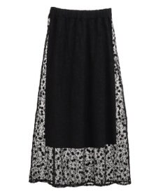 earth music&ecology シアーレースレイヤードスカート