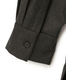 ICB L 【洗える】 ウールミルドサキソニー ロングシャツ