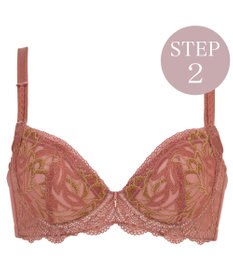 BRADELIS New York 【BRADELIS New York / 育乳ブラ・STEP2 寄せる】ローズステップ2ブラ23A1  脇高設計でスッキリ補正するブラ