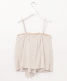 23区 L 【洗える】リネンレーヨンストレッチ キャミソール ブラウス