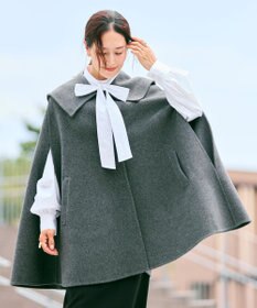 #Newans セーラーカラーダブルフェイスケープコート