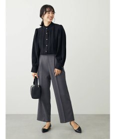 Green Parks ・ＥＬＥＮＣＡＲＥ　ＤＵＥ　イロイロ釦ピンタックブラウス