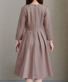 Tiaclasse L 【セレモニー・新色追加】アシメリボンベルトフレアワンピース