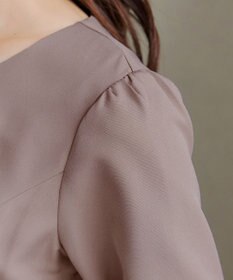 Tiaclasse L 【セレモニー・新色追加】アシメリボンベルトフレアワンピース