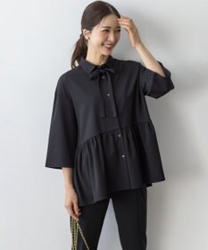 組曲 S ジョーゼットジャージーボウタイチュニック ブラウス