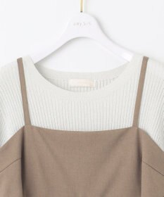 ANY SIS L 【洗える・2SET】カットデザインスタイルアップ ワンピース×ニット