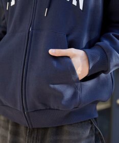 WEGO 【ユニセックス着用ITEM】ワッペンロゴZIPパーカー