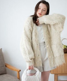 WEGO 【軽量】ブラッシュニットBIGカーディガン