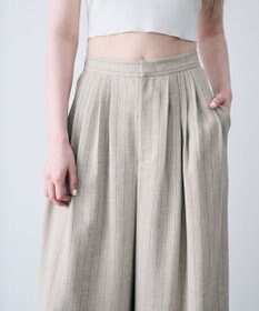 uncrave リネンライクツイル ワイドパンツ