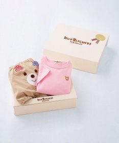 MIKI HOUSE HOT BISCUITS ワンポイント半袖Tシャツ＆顔ドンブルマギフトセット【BOX付き】