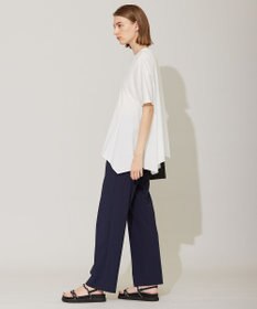 ICB 【洗える】ブラウスライクジャージー ハンカチーフヘムカットソー