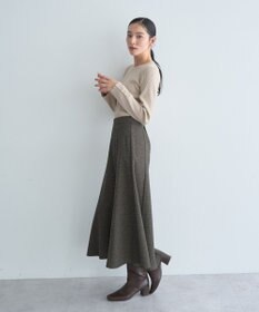 YECCA VECCA 袖釦クルーネックリブニット