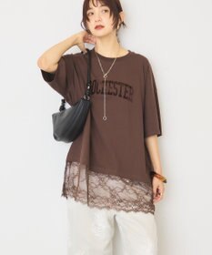 AMERICAN HOLIC カレッジロゴレースドッキングＴシャツ