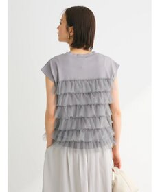 Green Parks フレンチスリーブチュールティアードプルオーバー