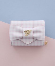 Maison de FLEUR ギンガムチェックＦリボンウォレット