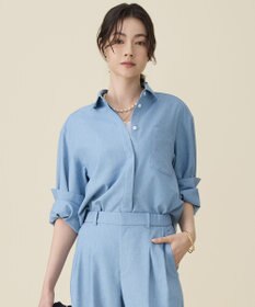 自由区 L 【セットアップ対応】ソフトリネンダンガリー シャツ