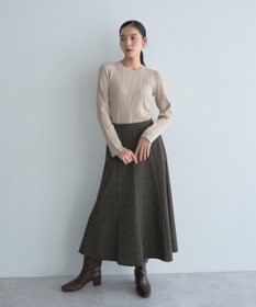 YECCA VECCA 袖釦クルーネックリブニット