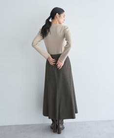 YECCA VECCA 袖釦クルーネックリブニット