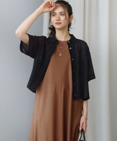 23区 【SLOW/一部店舗限定】モチーフレース 半袖 シャツ