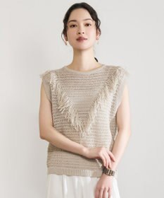 自由区 S リネンフリンジ ベスト