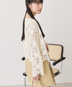 AMERICAN HOLIC クロシェニットVネックカーディガン