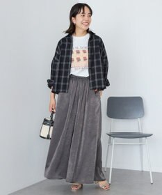 AMERICAN HOLIC 【選べる丈2サイズ】マットサテンスカーチョ