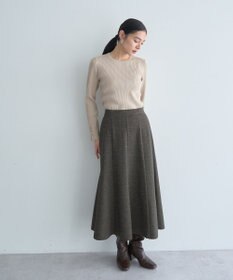 YECCA VECCA 袖釦クルーネックリブニット