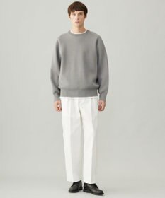 UNFILO MENS 【新色追加】スウェットライク クルーニット [24年秋冬商品]