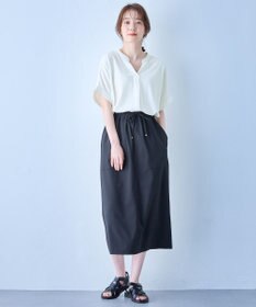 ANY ストレッチピケカシュクールカットソー