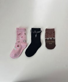 ANY KIDS 【3点セット】ソックス （おやつ） ブラック