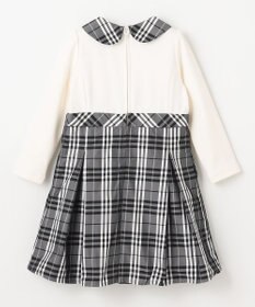 組曲 KIDS 【100㎝】チェックタフタドッキング ワンピース