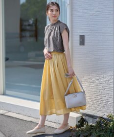 ANY 【大好評につき新色追加！/ウエストゴム】シャンブレーライクフレアスカート