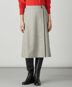 J.PRESS LADIES ラメツイード スカート ベージュ系