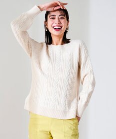 ANY SIS S ケーブル ニット プルオーバー