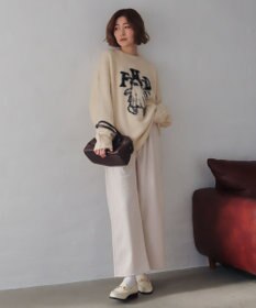 WEGO 【WEB限定/25年秋冬新作/ウエストゴム】裏ベロアワイドイージーパンツ