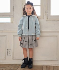 ANY KIDS リボン付き編み上げブーツ