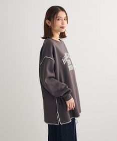 Green Parks 裏起毛配色ステッチロゴチュニック