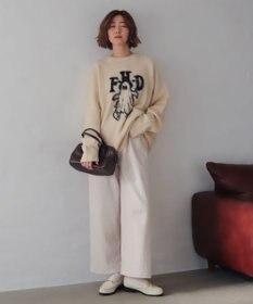 WEGO 【WEB限定/25年秋冬新作/ウエストゴム】裏ベロアワイドイージーパンツ