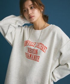 Green Parks 裏起毛配色ステッチロゴチュニック