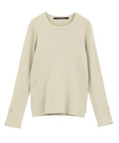 YECCA VECCA 袖釦クルーネックリブニット