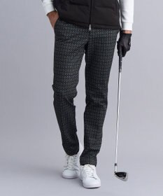 23区GOLF 【MEN】裏起毛ジャージーパンツ ストレッチ モノグラム 上品スタイル ブラック系5