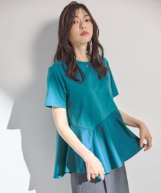 ANY L 【洗濯機可】コンビネーションイレヘムカットソー