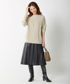 J.PRESS LADIES 【WEB限定・洗える】BARTOLOZZI ポリエステルレザーII スカート